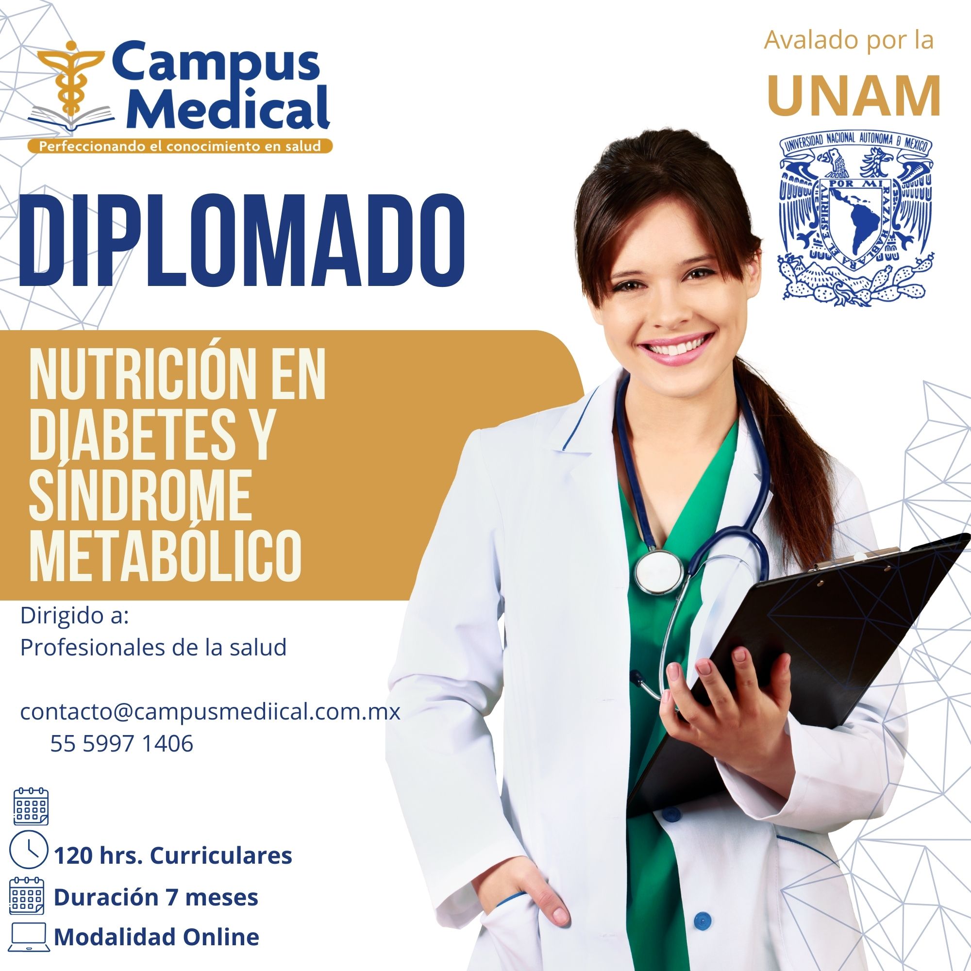 Diplomado con valor curricular. Aval universitario.