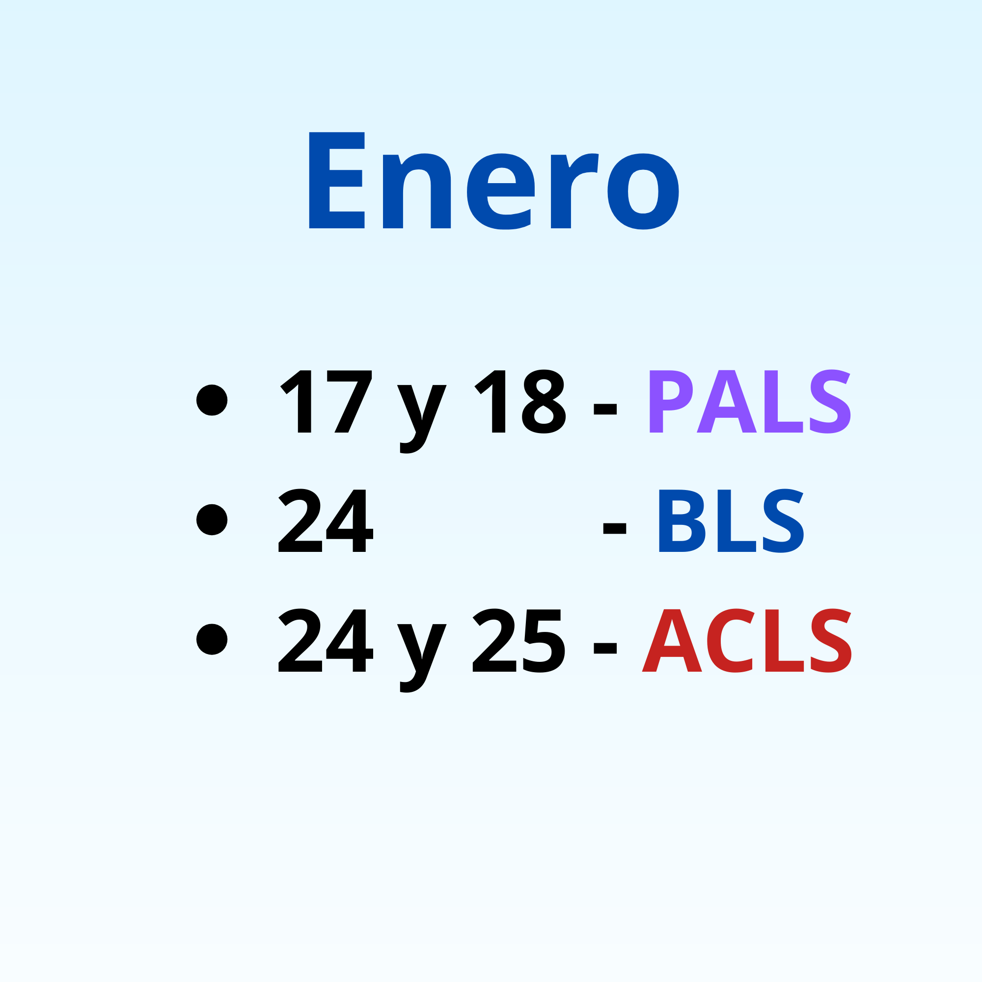 Certificacion BLS, ACLS y PALS ENERO 26